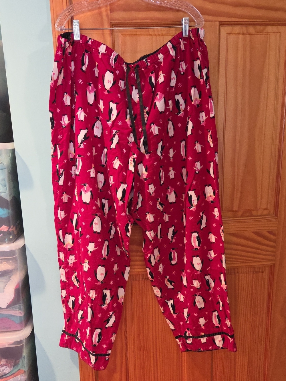Delicates Red Penguin-Print Pajama Pants